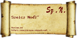 Szeicz Noé névjegykártya